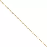 Chaîne maille fantaisie 1.5 mm en Gold filled (or laminé) x50cm