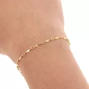 Chaîne maille fantaisie 1.5 mm en Gold filled (or laminé) x50cm