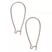 Boucles d'oreilles crochets dormeuses en laiton 44 mm doré rose HQ x2