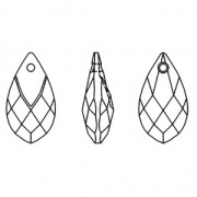 Pendentif Poire haut métallisé 6565 18 mm Aquamarine / Light Chrome x1