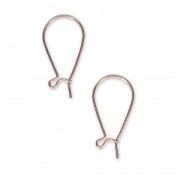 Boucles d'oreilles crochets dormeuses en laiton 23 mm doré rose HQ x2|raw }}