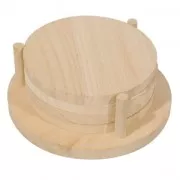 4 sous-verres en bois brut Paulownia - à décorer soi même