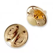 Base pour réaliser un Pin's - 6 mm doré à l'or fin x1