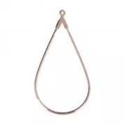 Supports boucles d'oreilles gouttes 45x23 mm doré rose x2