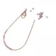 Supports boucles d'oreilles gouttes 45x23 mm doré rose x2