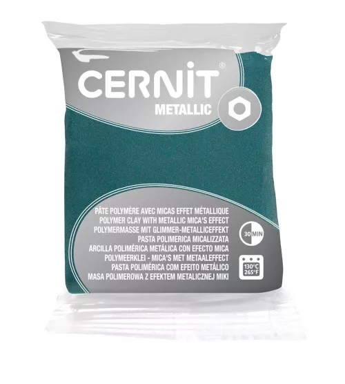 Pâte Cernit Metallic Or Turquoise 56gr (n°054)