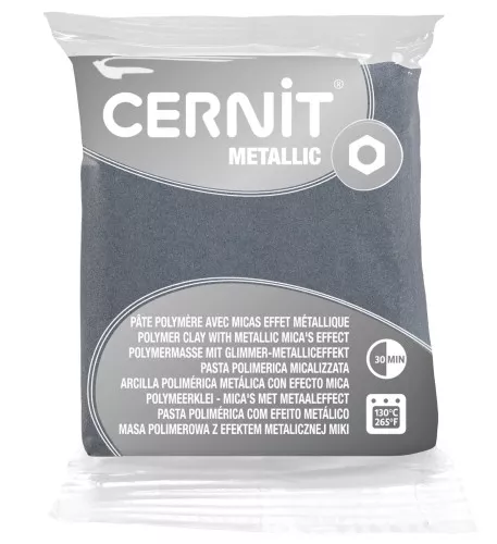 Pâte Cernit Metallic Argent 56gr (n°080)