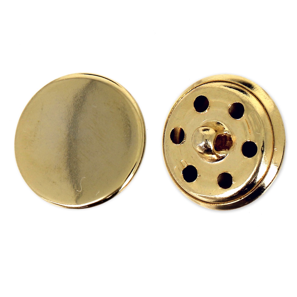 Bouton Rond Qu On Tourne Du Doigt Bouton rond pour la couture et la customisation 18 mm doré x1 - Perles & Co