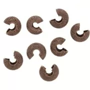 Caches perles à écraser diamantés 5.5 mm cuivré vieilli x50
