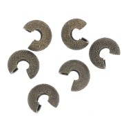 Caches perles à écraser diamantés 5.5 mm bronze x50|raw }}