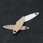 Sequins gouttes lisses 15 mm bronze x10