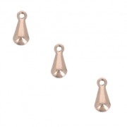 Breloques gouttes 7 mm doré rose x20