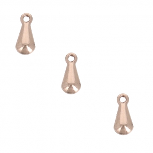 Breloques gouttes 7 mm doré rose x20