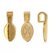 Attache pendentif à coller 17 mm doré à l'or fin x1