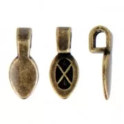 Attache pendentif à coller 17 mm bronze x1