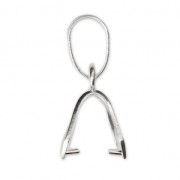 Attache pendentif 23 mm Placage argent fin x1|raw }}