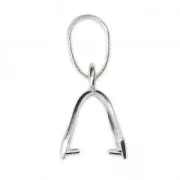 Attache pendentif 23 mm Placage argent fin x1