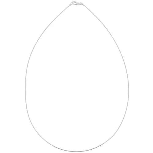 Tour de cou chaîne maille oméga - 1 mm en Argent 925 x40 cm