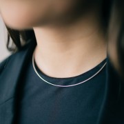 Tour de cou chaîne maille oméga - 1 mm en Argent 925 x40 cm