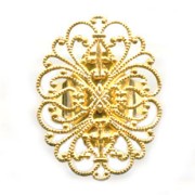 Bague estampe ovale 34x26 mm doré à l'or fin x1