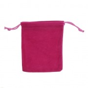 Pochon en velours pour bijoux 70x90 mm Fuchsia x1