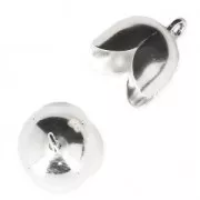 Coquilles avec anneau 10 mm Placage Argent fin x10