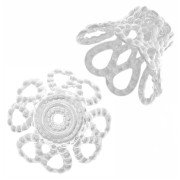 Coquilles filigranées 12x8 mm Placage Argent fin x20