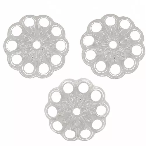 Coupelles filigranées travaillées 10 mm - Placage Argent fin x20