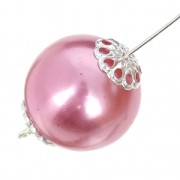 Coupelles filigranées travaillées 10 mm - Placage Argent fin x20