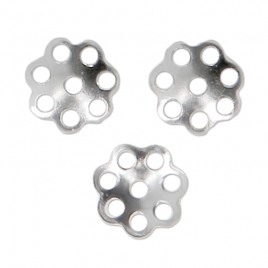 Coupelles filigranées 6 mm rhodié x20