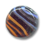 Palet strié 17 mm Noir/Bleu/Orange x1