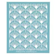 Silk Screen pour Pâte polymère 125x150 mm - Motif Ginkgo