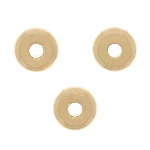 Perles rondelles intercalaires Heishi 4x1.8 mm doré à l'or fin x20