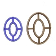 2 emporte-pièces ajourés pour modelage et pâte polymère - Ovale|raw }}