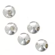 Embouts boule pour cordon 0.9 mm - Placage Argent fin x20