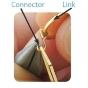 Connecteur double Quick Links 9.5x2.5 mm doré à l'or fin x42