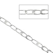 Chaîne maille fantaisie aplatie 3.4x1.75 mm en Acier inoxydable x1m