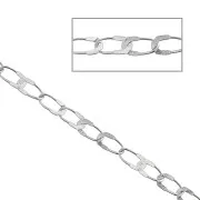 Chaîne maille fantaisie aplatie 3.4x1.75 mm en Acier inoxydable x1m