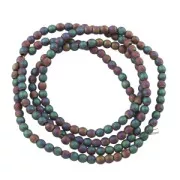 Perles Rondes Hematite 2 mm Purple Iris Mat x40 cm