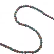 Perles Rondes Hematite 2 mm Purple Iris Mat x40 cm