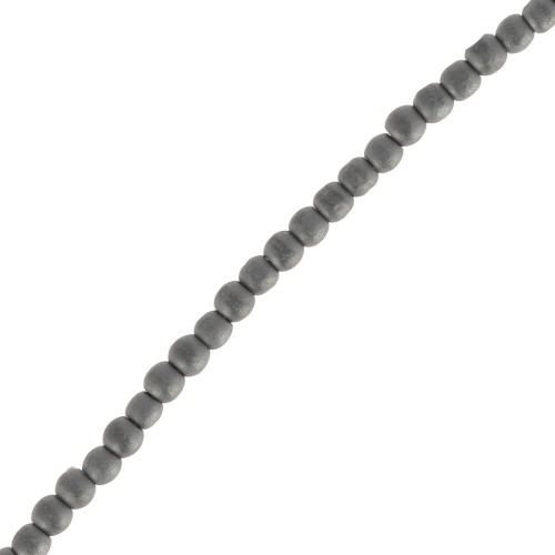 Perles Rondes Hematite 2 mm Jet Hematite Mat x38 cm
