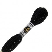 Fil à broder DMC Mouliné Etoile 617 Noir (C310) x8m