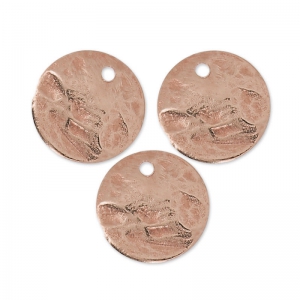 Sequins froissés 10 mm doré rose HQ x6