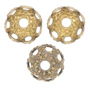 Coupelles filigranées 4 mm - Bronze x20|raw }}