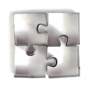 Set de 4 emporte-pièces en inox Puzzle x1