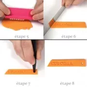 Réglette tampon alphabet pour pâte polymère