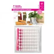 Réglette tampon alphabet pour pâte polymère