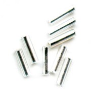 Preciosa Perles rocailles tubes 4x1 mm Crystal Silver Lined x20g|raw }}
