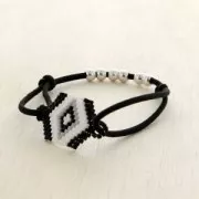 Fil élastique uni pour création DIY 2 mm Noir x 1 m