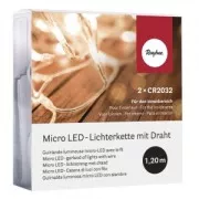 Guirlande lumineuse à décorer 10 ampoules micro-LED avec fil Transparent x1.2 m